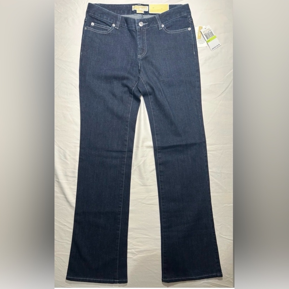 MICHAEL Michael Kors Dark Indigo sausilito low rise boot cut denim Jeans NWT